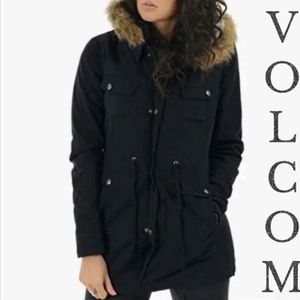 Volcom Trip Anorack Faux Fur Hooded Jacket